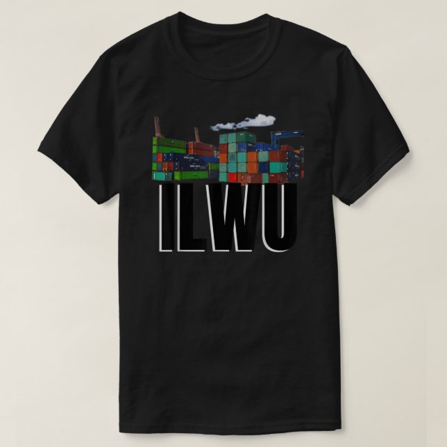 Ilwu Container Yard Cloudy Longshore T Shirt (Design framsida)