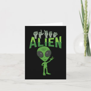 ILY Alien ASL Handgester döv hörselnedsättning med Kort
