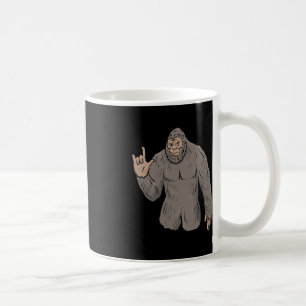 ILY BIG Foot ASL Hand Gesture Döv Hearing Loss Aw Kaffemugg