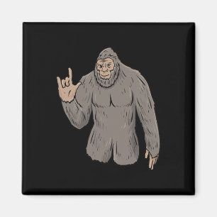 ILY BIG Foot ASL Hand Gesture Döv Hearing Loss Aw Magnet
