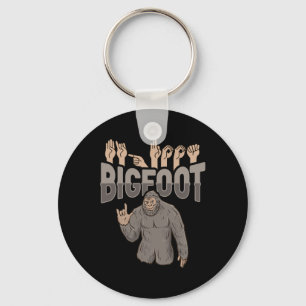 ILY Bigfoot ASL Hand Gesture Döv Hearing Loss Awa Nyckelring