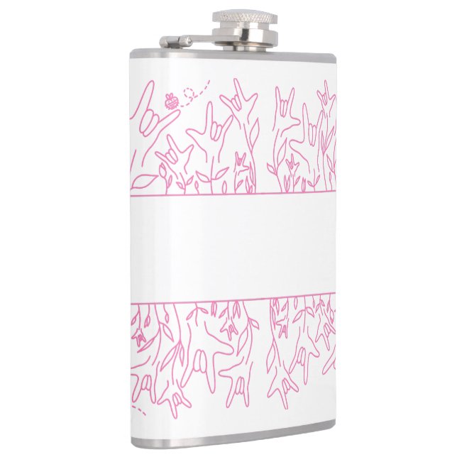 ILY Bloom - Anpassat namn ASL-design Fickplunta (Höger)