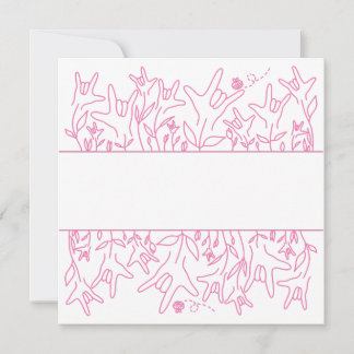 ILY Bloom - Anpassat namn ASL-design Inbjudningar