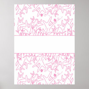 ILY Bloom - Anpassat namn ASL-design Poster