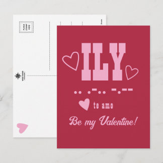 ILY Förkortning, Var min älskling, Rosa Helg Vykort
