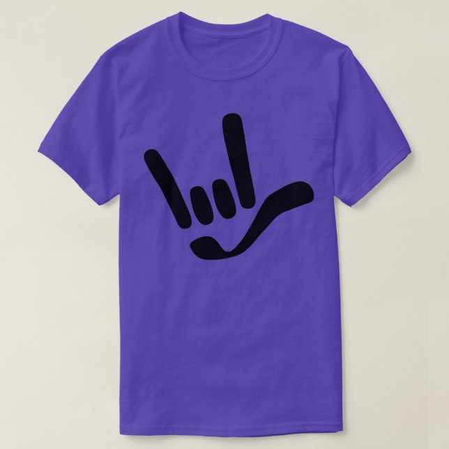 ILY I Kärlek Du ASL American Sign Language Design T Shirt (Design framsida)