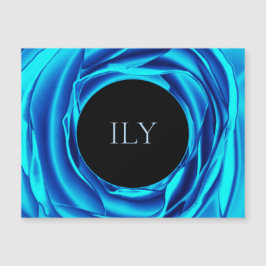 ILY Metallic Blue Ro Magnetic Card