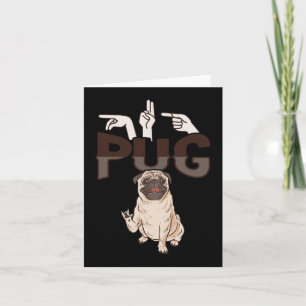 ILY Mopsvans ASL Handgestikulering Döv Hörselnedsä Kort