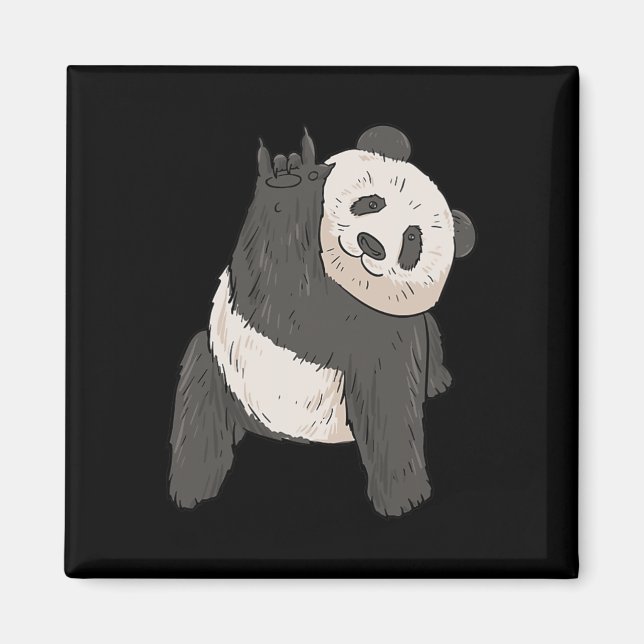 Ily Panda Asl Hand Gesture Deaf Hearing Loss Aware Magnet (Framsidan)