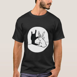 ILY Rabbit ASL Hand Gesture Döv Hörselförlust Awar T Shirt