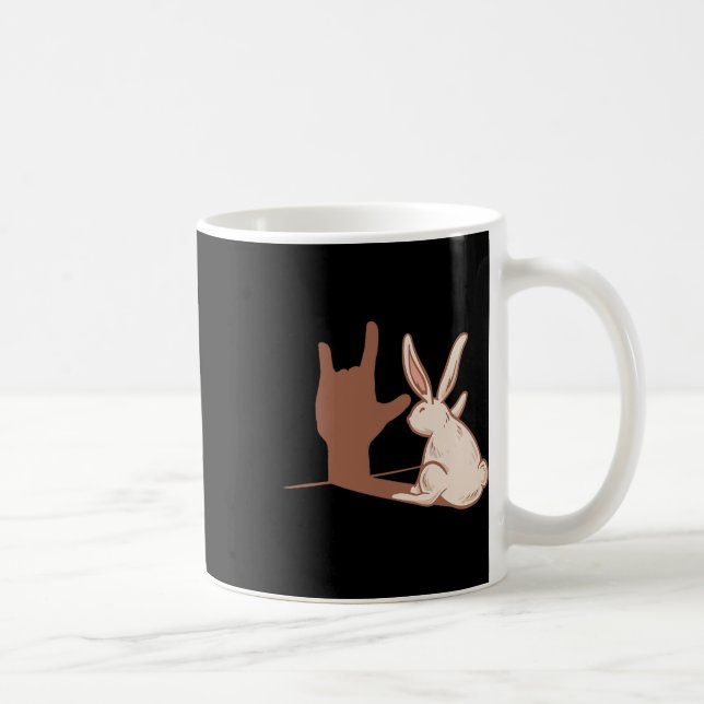 Ily Rabbit ASL Handgest för dövhet Hörselnedsättni Kaffemugg (Höger)