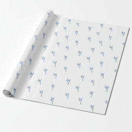 ILY Sketchy Händer Blue - Hanukkah Presentpapper