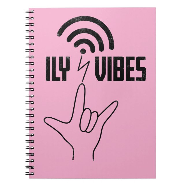 ILY Vibes - ASL Design  Anteckningsbok (Framsidan)