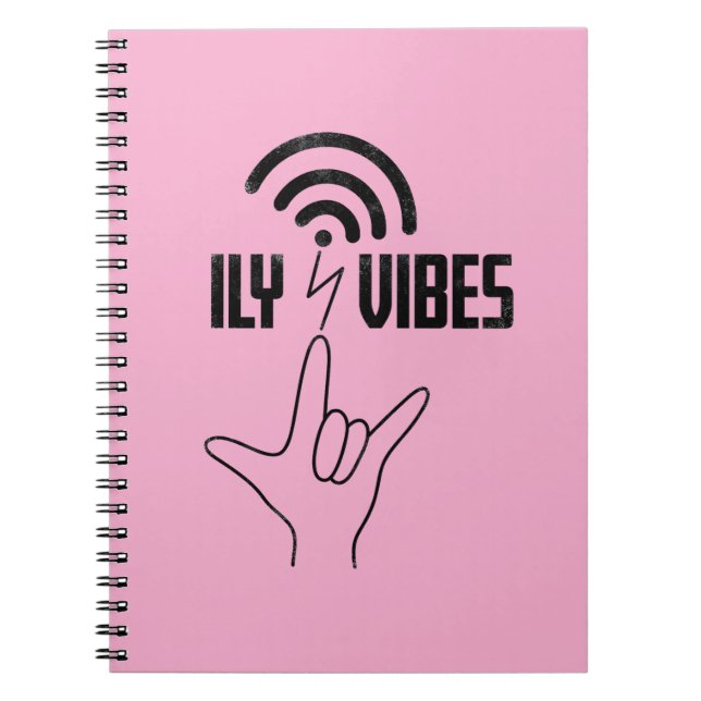 ILY Vibes - ASL Design  Anteckningsbok (Framsidan)