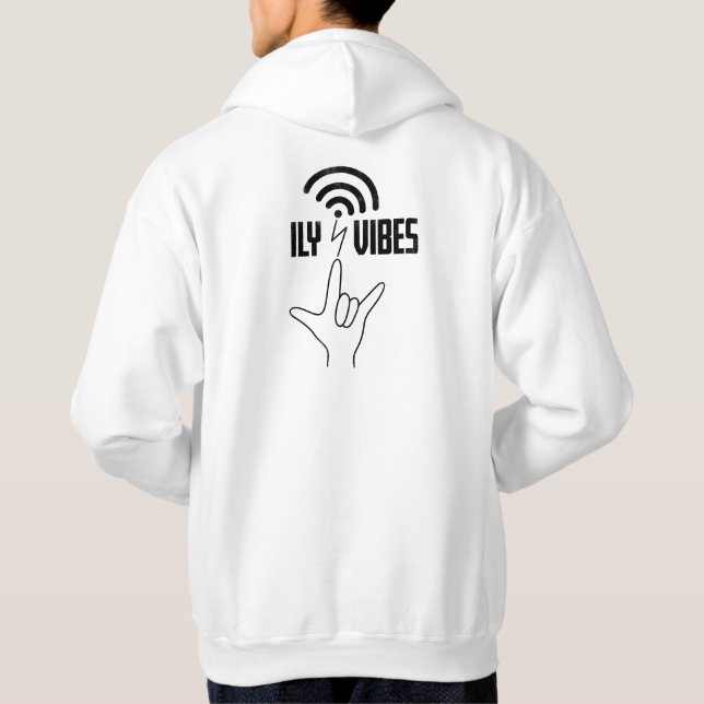 ILY Vibes - ASL Design  Hoodie (Baksida)