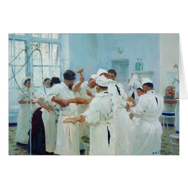 Ilya Repin- kirurgen i fungerande teater Hälsningskort (Framsidan Horizontal)