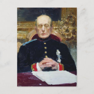 Ilya Repin- Porträtt från Konstantin Pobedonostsev Vykort