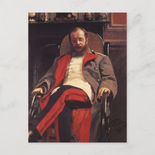 Ilya Repin- Porträtt i Composer Cesar Cui Vykort