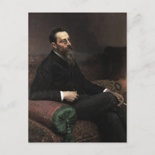 Ilya Repin- Porträtt i Composer Nikolay -Korsakov Vykort