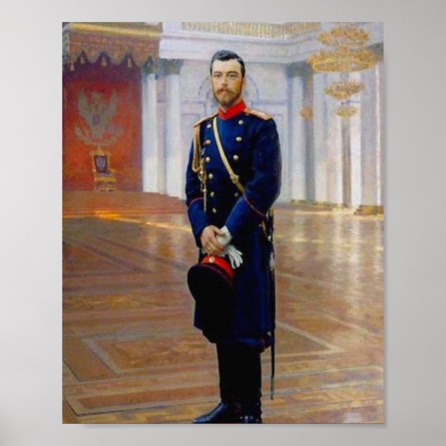 Ilya Repin- Porträtt i Nicholas II Poster (Framsidan)