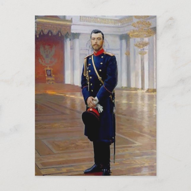 Ilya Repin- Porträtt i Nicholas II Vykort (Framsida)