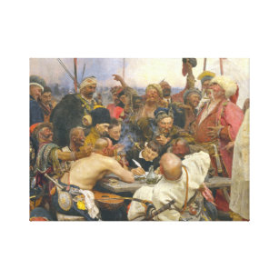 Ilya Repin Reply of the Zaporozhian Cossacks Canvastryck