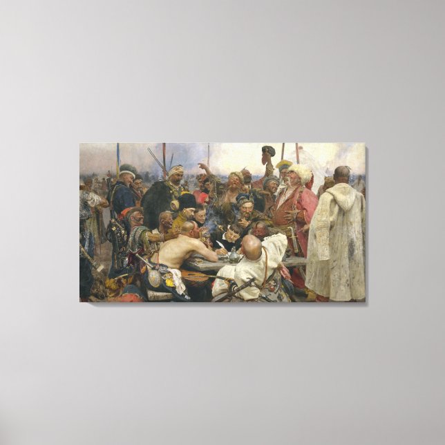 Ilya Repin Reply of the Zaporozhian Cossacks Canvastryck (Framsida)