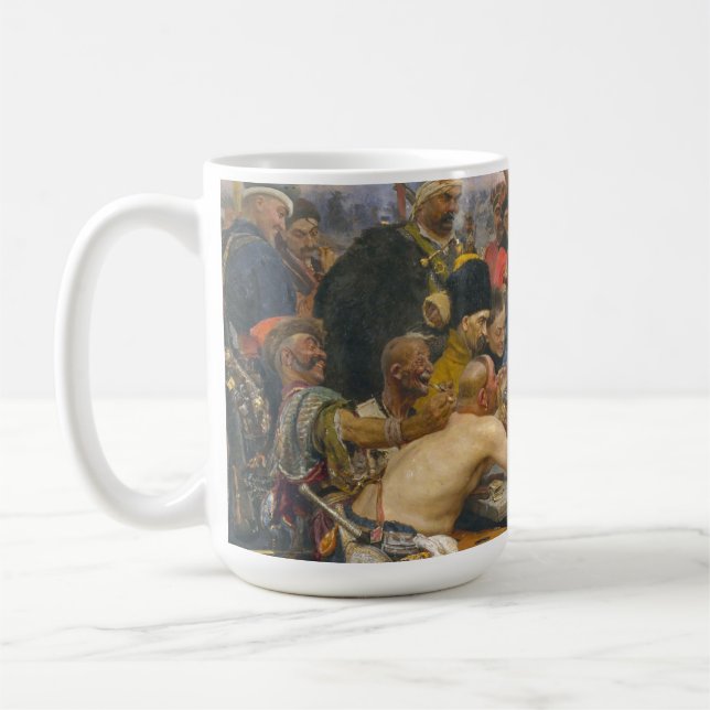 Ilya Repin Reply of the Zaporozhian Cossacks Kaffemugg (Vänster)