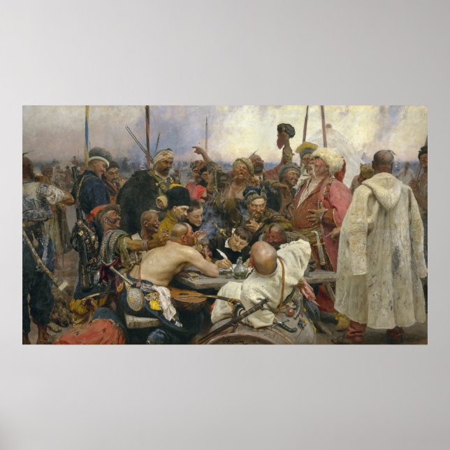 Ilya Repin Reply of the Zaporozhian Cossacks Poster (Framsidan)