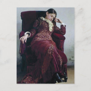 Ilya Repin-Rest. Porträtt i Vera Repina Vykort