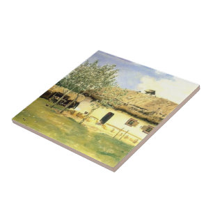 Ilya Repin- ukrainskt bondaktigt hus Kakelplatta