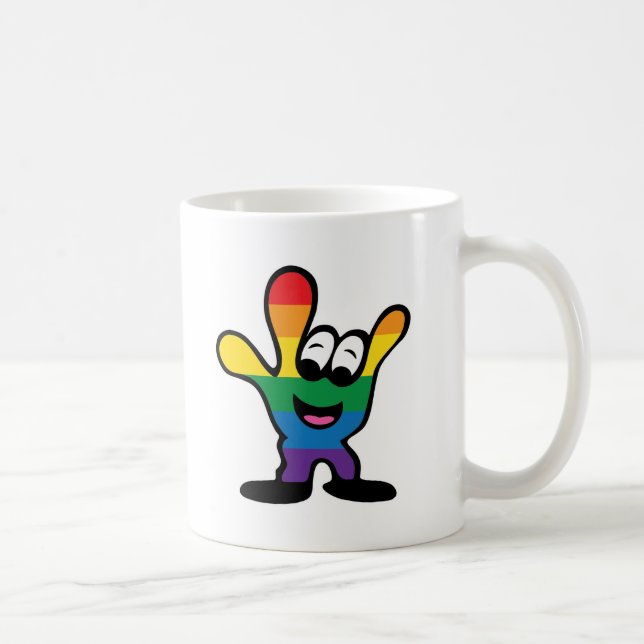 ILYrainbowFinal Kaffemugg (Höger)