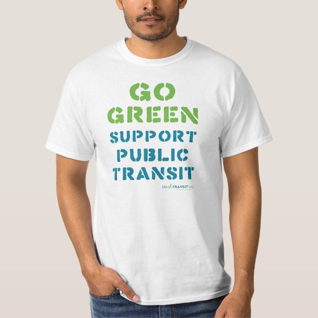 Im4Transit.org -- "Går den GRÖNT" skjortan Tee (Framsida)