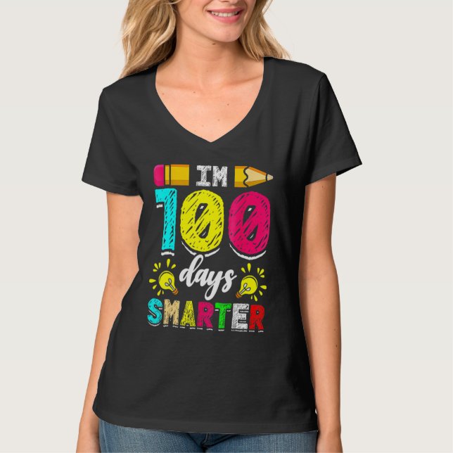I'm 100 Days Smarter Student 100th School Day Chal T Shirt (Framsida)