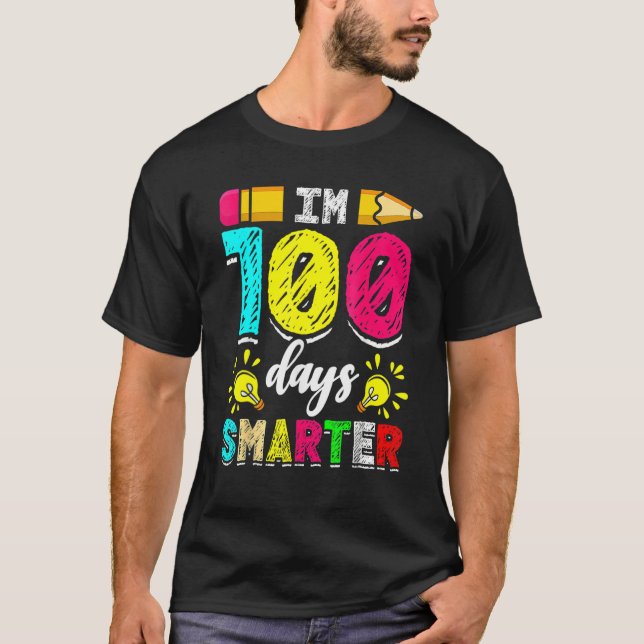 I'm 100 Days Smarter Student 100th School Day Chal T Shirt (Framsida)