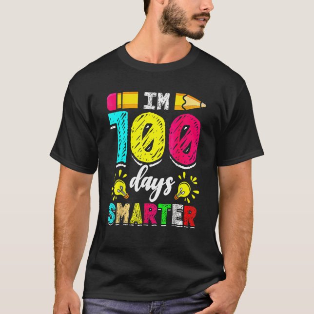 I'm 100 Days Smarter Student 100th School Day Chal T Shirt (Framsida)