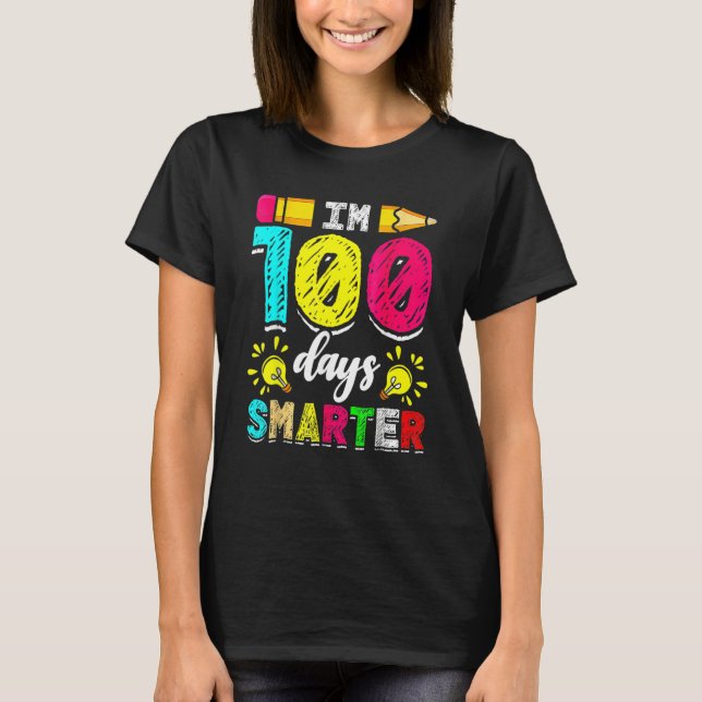 I'm 100 Days Smarter Student 100th School Day Chal T Shirt (Framsida)