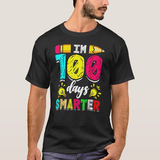I'm 100 Days Smarter Student 100th School Day Chal T Shirt (Framsida)