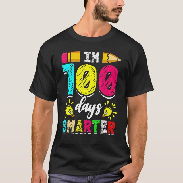 I'm 100 Days Smarter Student 100th School Day Chal T Shirt (Framsida)