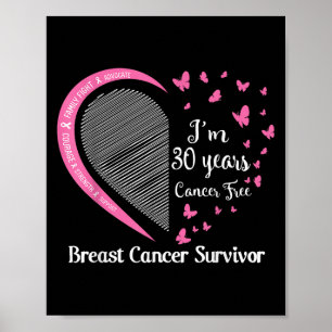 Im 30 år Cancer Free Bröstcancer överlevande Fam Poster