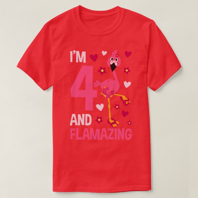 Im 4 och Flamazing Flamingo T Shirt (Design framsida)