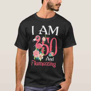 Im 50 och Flamazing Flamingo 50:e födelsedagen Kvi T Shirt