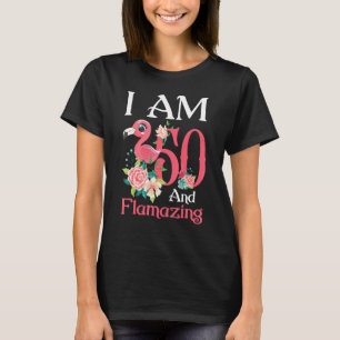 Im 50 och Flamazing Flamingo 50:e födelsedagen Kvi T Shirt
