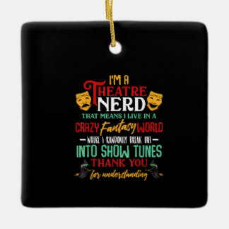 Im A Atre NERD på Acter Älskare Acter Actress Julgransprydnad Keramik