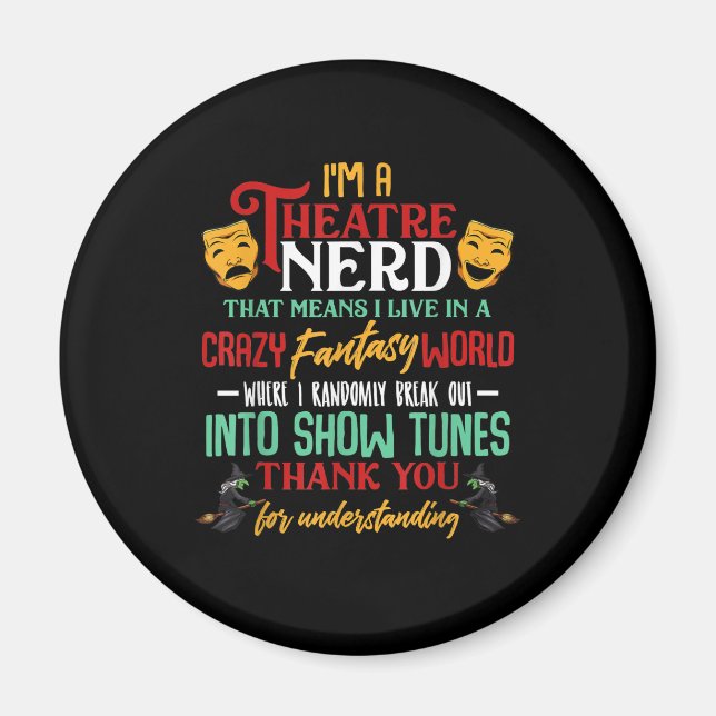 Im A Atre NERD på Acter Älskare Acter Actress Magnet (Framsidan)