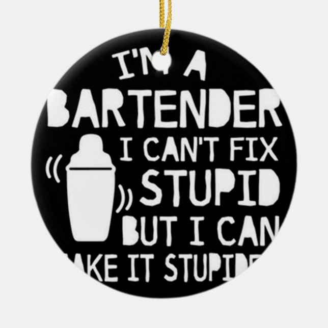 IM A BARTENDER JULGRANSPRYDNAD KERAMIK (Framsidan)
