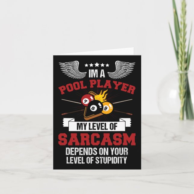 Im A Bassäng Player funny Sarcasm Billiard och Sno Kort (Framsida)