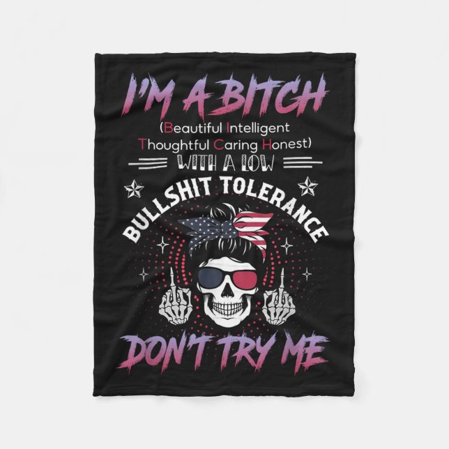 I'm A Beautiful Intelligent Thoughtful Caring Hone Fleecefilt (Framsidan)