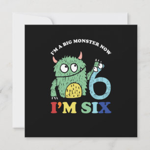 Im A Big Monster nu 6:e Födelsedagsfesten-gåvan Inbjudningar