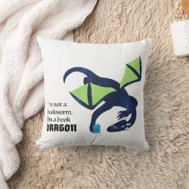 I'm a book dragon kudde